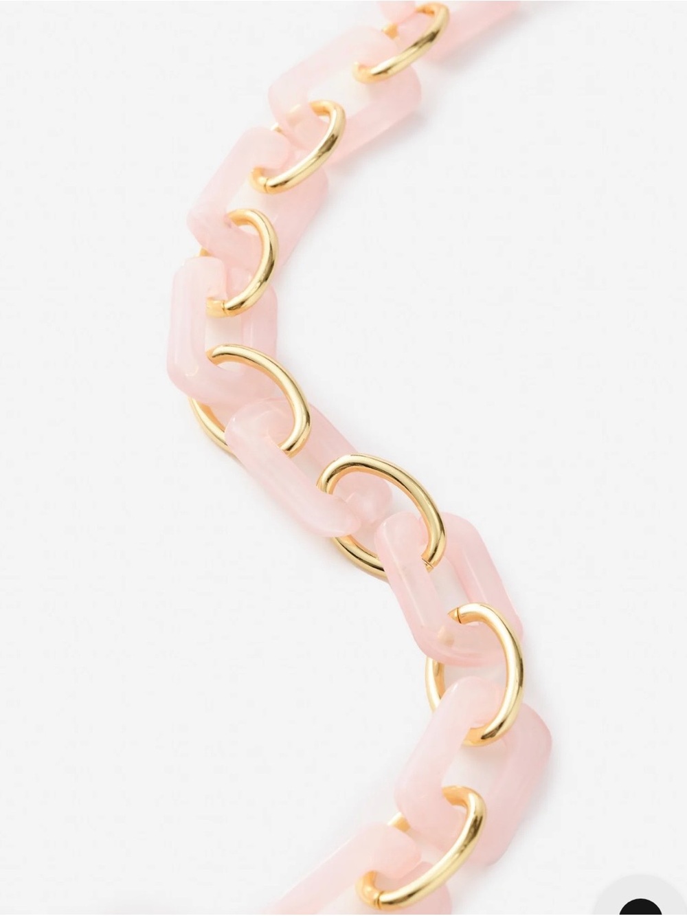 J McLaughlin Pink Lucite and Gold Chain Neckace - Picture 2 of 4